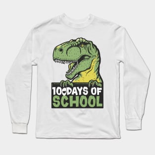 100 Days Of School, 100 Days Smarter T-REX SHIRT Long Sleeve T-Shirt